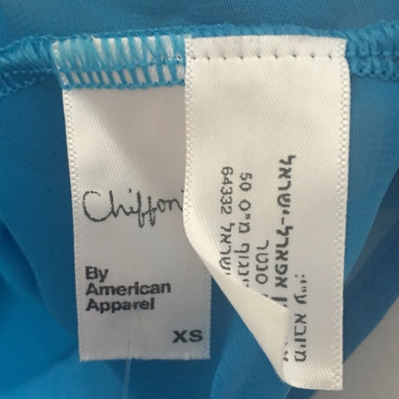 American Apparel Light Blue Tahiti Chiffon Blouse - Picture 2 of 4